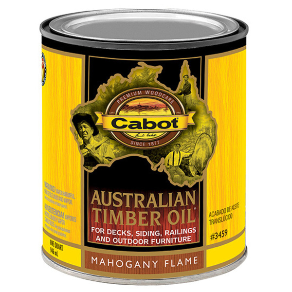 Cabot 1 Qt Mahogany Flame Australian Timber Oil Triple Oil Protection 3459